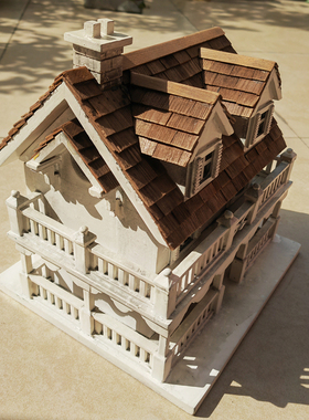 欧式乡村建筑美式复古手工木屋