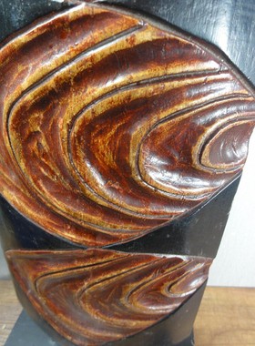 手工创意玄关工艺品实木装饰抽象