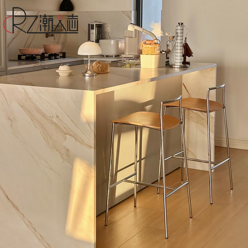 中古简约靠背吧椅家用高椅子铁艺酒吧椅现代简约高脚椅轻奢吧台凳,淘宝优惠券,粉丝福利购,淘宝优惠卷