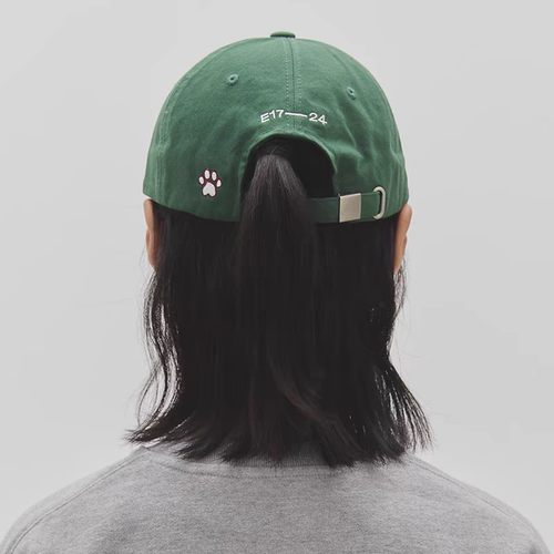 韩国emis帽子狗爪徽章棒球帽男女同款绿色可乐标鸭舌帽休闲百搭潮 - 图1