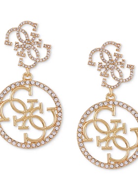 G家g新款项链耳环Gold-Tone Pavé G Logo Lariat Necklace