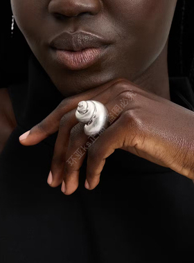 小众设计ks Beachside Cocktail Ring 海螺复古戒指