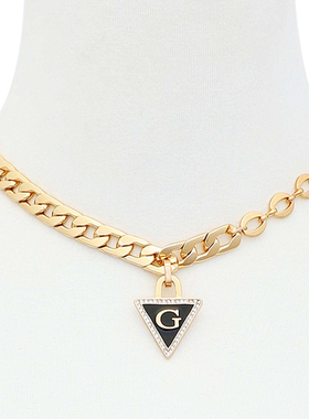G家新款三角小众设计感项链 长款项链Logo Statement Necklace