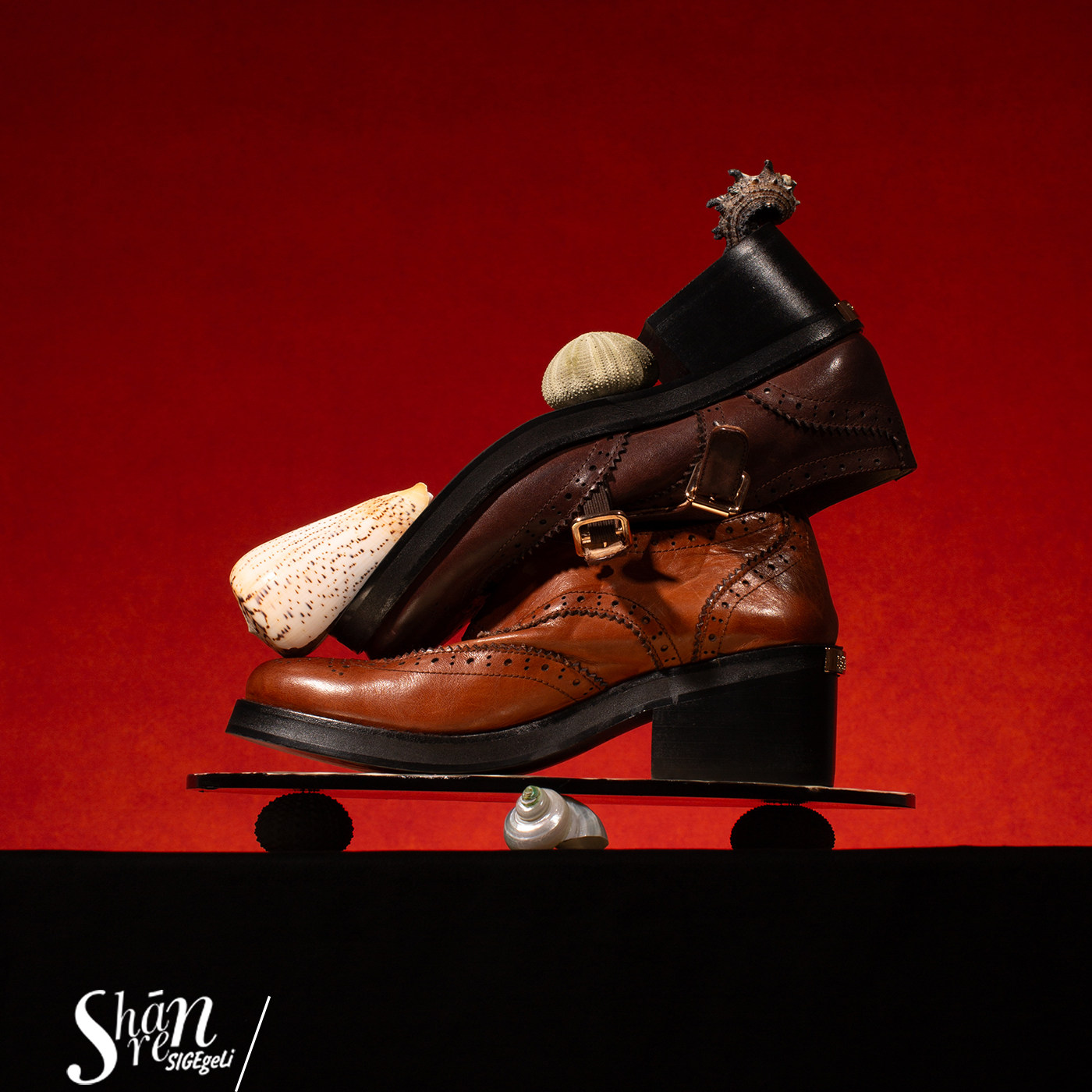 ShānRen重工水洗 高级感老钱风粗跟小皮鞋女高跟乐福鞋女布洛克,淘宝优惠券,粉丝福利购,淘宝优惠卷