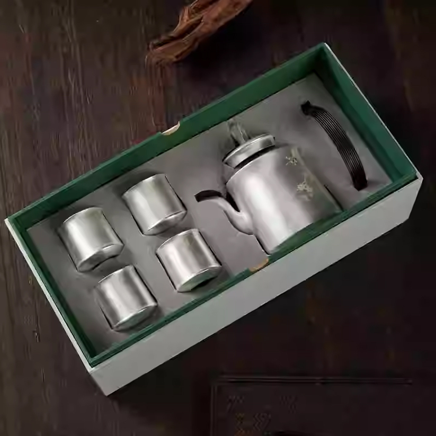 西泠印社当墨惜香镀银茶具礼盒银壶泡茶壶茶杯套装高档轻奢送礼,淘宝优惠券,粉丝福利购,淘宝优惠卷