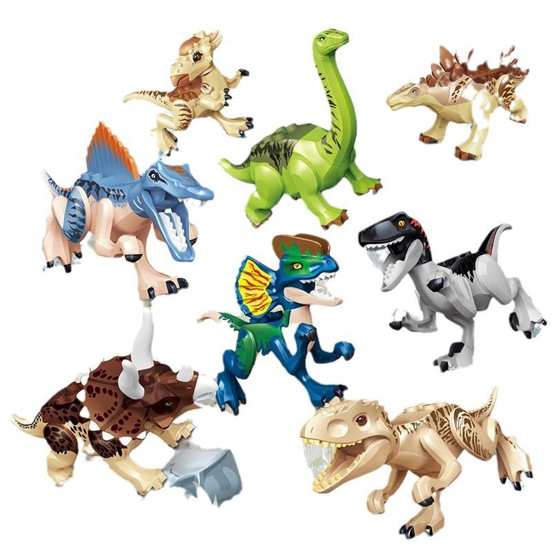 恐龙侏罗纪霸王龙剑龙三角龙男孩益智拼装组装积木幼儿园儿童玩具,淘宝优惠券,粉丝福利购,淘宝优惠卷