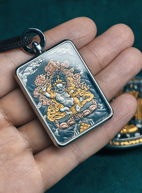 巴赫工作室不动尊唐卡非遗手工铁翦金工艺吊坠男女项链不动明王