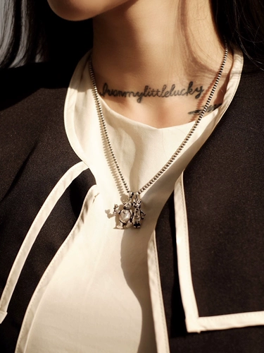 Подвеска, ретро ожерелье для пожилых людей, серебро 925 пробы, с медвежатами