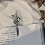 925 Стерлинговое сереброе ретро нишевое закладка животных милый кошачий пейзаж попугайский элемент творческий подарок