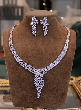 BWBRIDE锆石新娘项链耳环