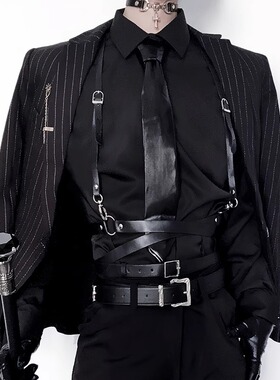 超帅金属断剑无性别雕花皮带