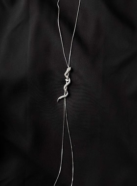 蛇元素轻奢高级感锆石项链