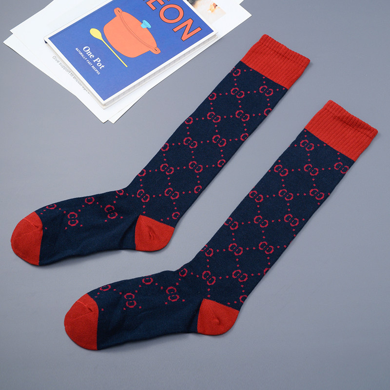 外贸尾货双C字母个性及膝小腿袜ins潮牌网红亮丝女中筒袜女堆堆袜,淘宝优惠券,粉丝福利购,淘宝优惠卷