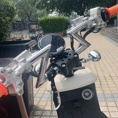 摩托车电动车手把改装复古Z字闪电车把22~25mm小牛GN125哈雷883 - 图0