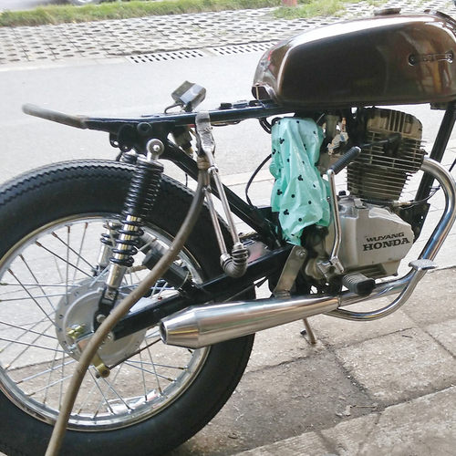 CG125/WY125摩托车复古改装尾翼 U型管弯管扶手尾架 GN125/GN250 - 图0