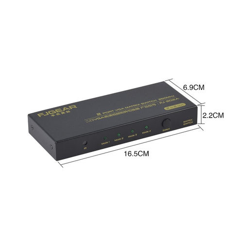 丰杰 FJ-202A VGA切换器2进2出2合一分配器屏幕共享器台机分屏器 - 图3