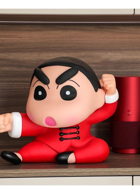 大号蜡笔小新存钱罐潮玩摆件功夫小新储蓄罐家居收藏卧室功能摆件