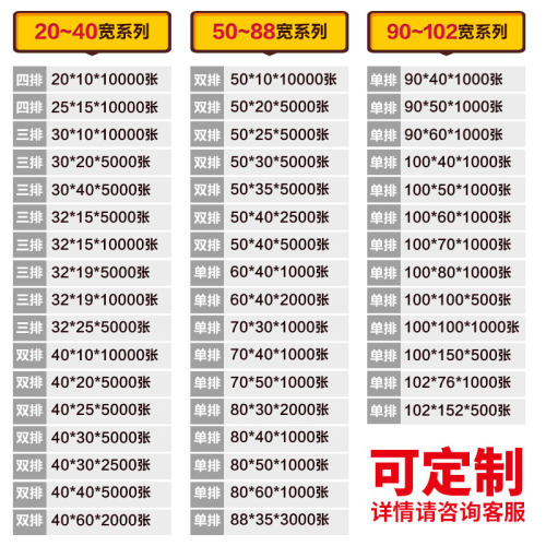 铜版不干胶标签条码打印纸40 50 60 70 80 100 102 150 152 76 - 图1