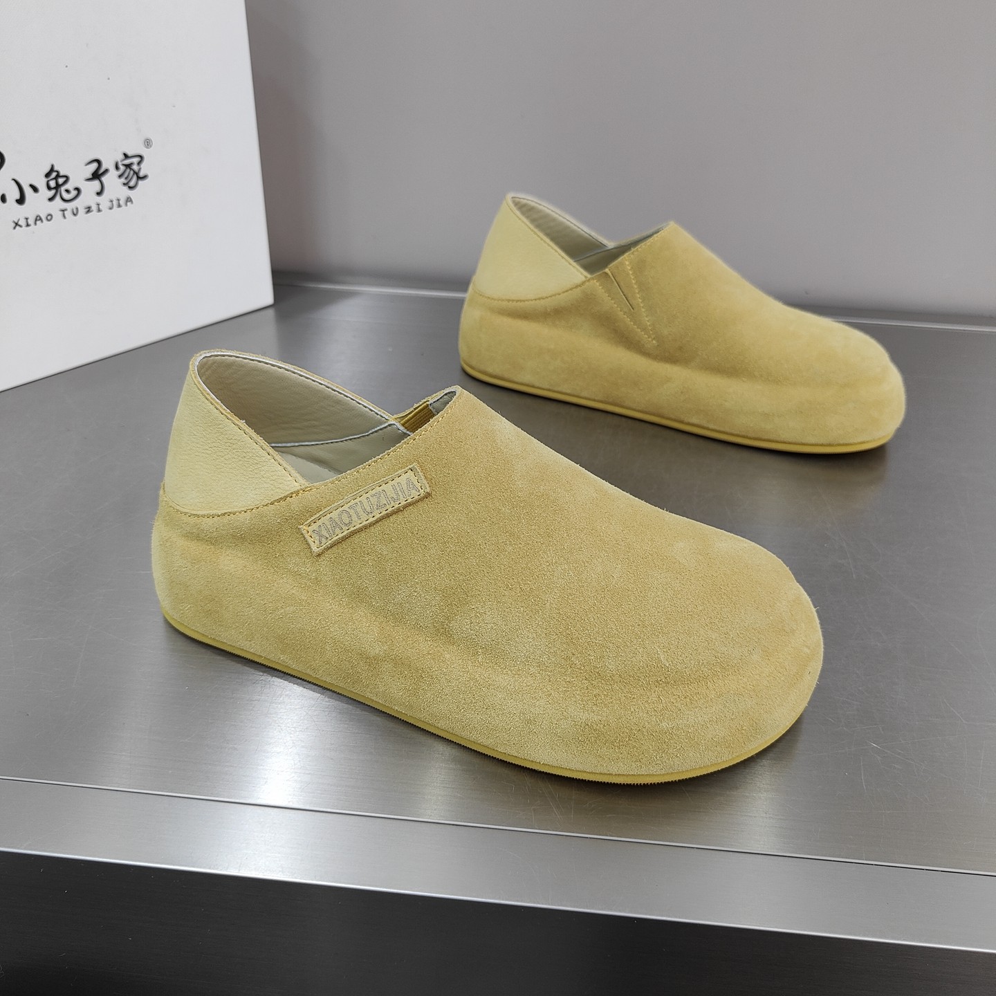 韩版磨砂皮勃肯鞋女2026早春新款圆头一脚蹬平底内增舒适百搭单鞋,淘宝优惠券,粉丝福利购,淘宝优惠卷