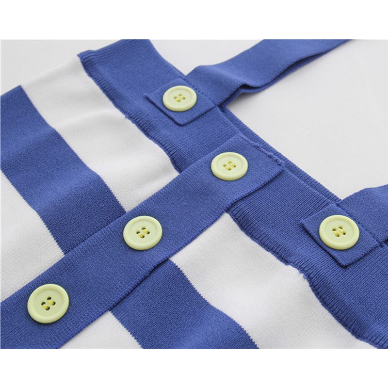 MMC studio egg裙法式初恋吊带蓝色条纹针织吊带内搭显胸型减龄