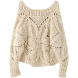 MMC Hollow Hook Flower Clound Sheak Plet Plate Pullover Женский ленивый