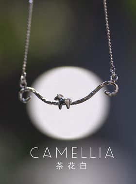 原创设计小马驹微笑锁骨链