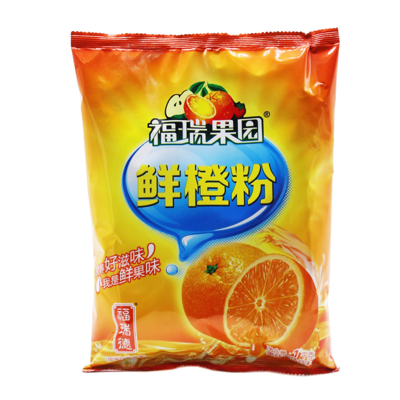 福瑞果园鲜橙粉冲饮鲜橙汁粉1000g*10袋20袋浓缩速溶果汁粉饮料 - 图2