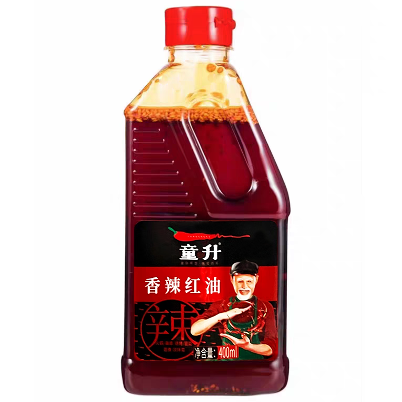 童升麻辣红油400ml 凉拌菜夫妻肺片泼辣子藤椒辣椒油香辣四川红油 - 图0