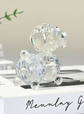 水晶玻璃工艺品轻奢仿真卡通动物