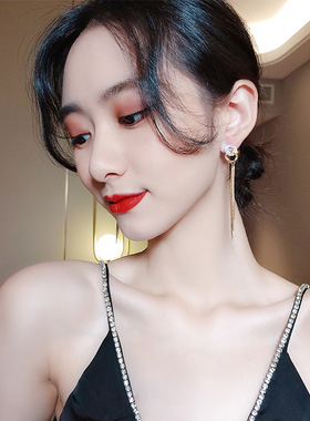 韩版水钻圆圈显脸瘦百搭银针耳坠