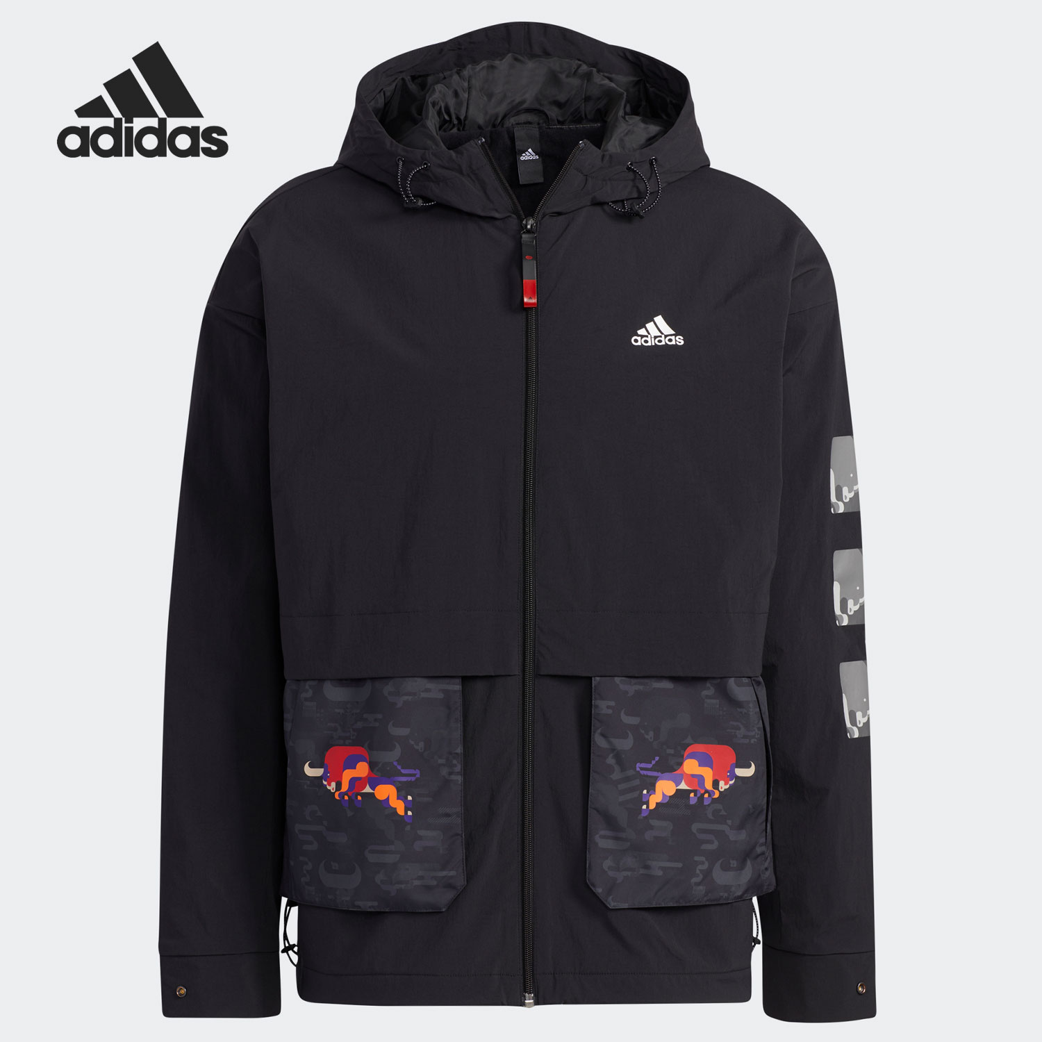 Adidas/阿迪达斯正品 春季男装男子运动休闲夹克外套GP1821 - 图1