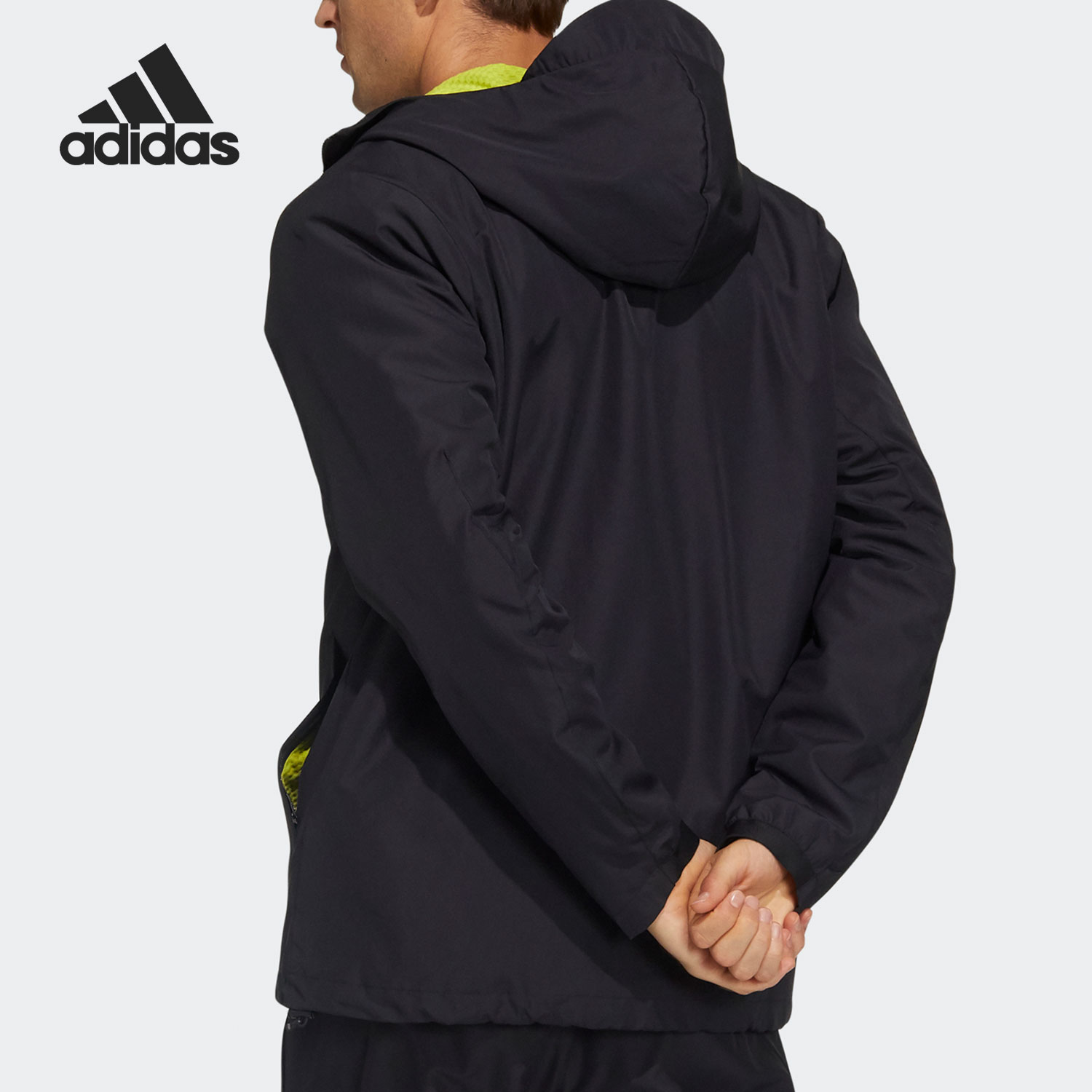 Adidas/阿迪达斯正品春季新款男子运动户外休闲连帽夹克 GL8693 - 图1