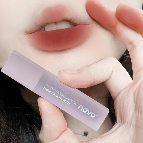 NOVO唇釉哑光雾面不沾杯不掉色平价口红高级感淡妆素颜显白学生党 - 图1