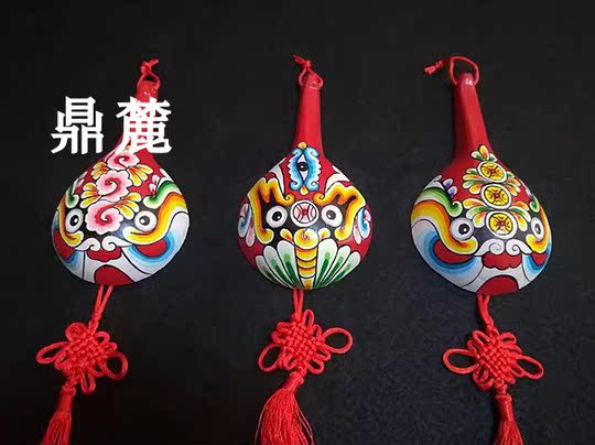 鼎麓 陕西宝鸡 民间工艺品 桐木小马勺脸谱 儿童喜爱小装饰挂件