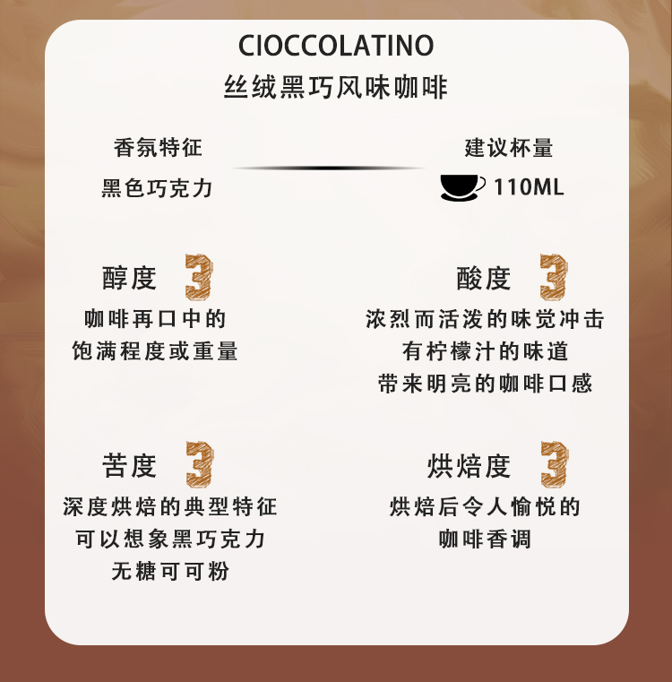 Nespresso雀巢胶囊咖啡师创意之选丝绒黑巧风味咖啡10粒/条-图1