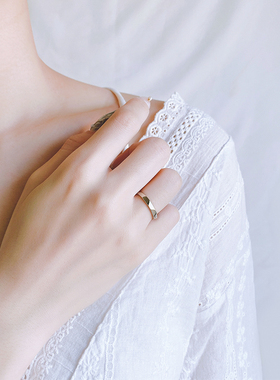 庭祥凯s925纯银菱形女闺蜜戒指