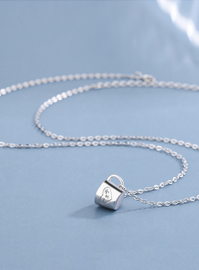庭祥S925纯银杯子女简约项链