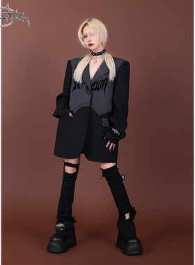 PINKSPINK原创电月吊坠摇滚项圈