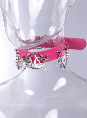 PINKSPINK原创电月朋克闪钻项圈