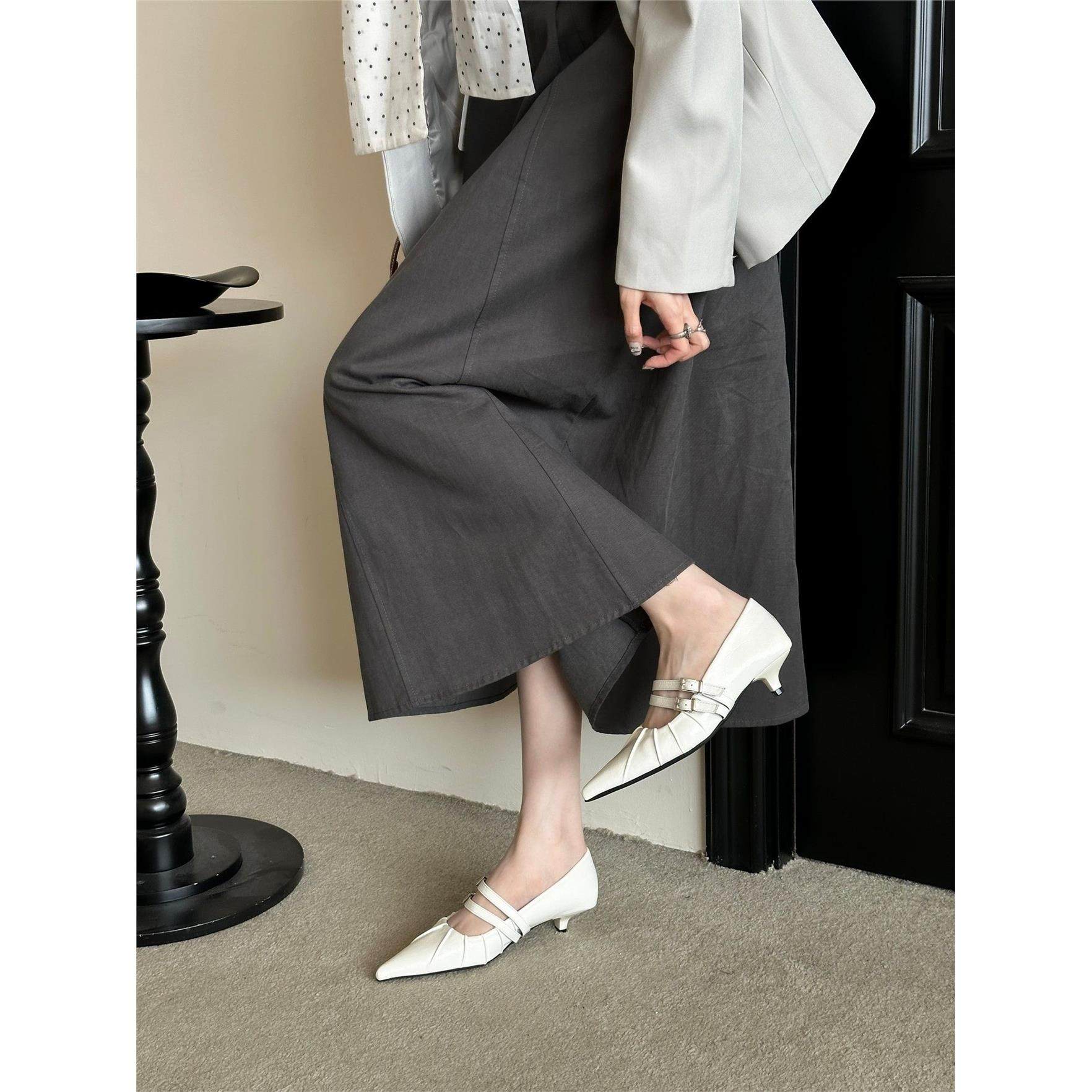 法式尖头玛丽珍鞋女一字扣带浅口通勤气质单鞋,淘宝优惠券,粉丝福利购,淘宝优惠卷