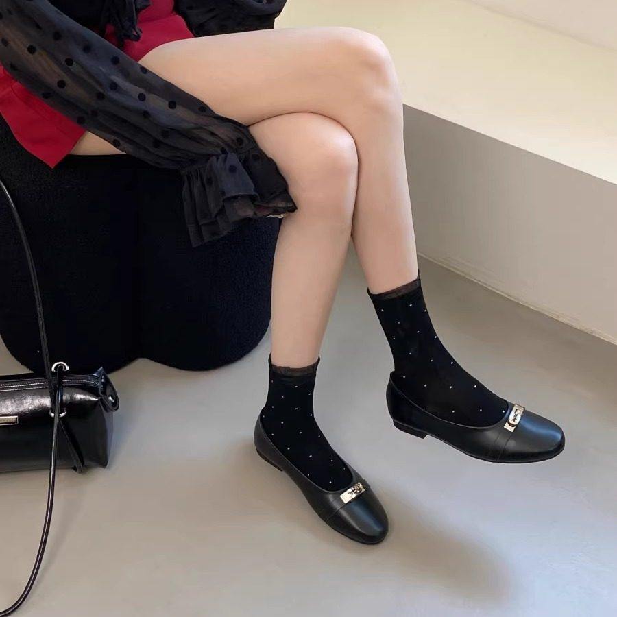 小香风金属扣真皮玛丽珍鞋女平底浅口单鞋通勤百搭,淘宝优惠券,粉丝福利购,淘宝优惠卷