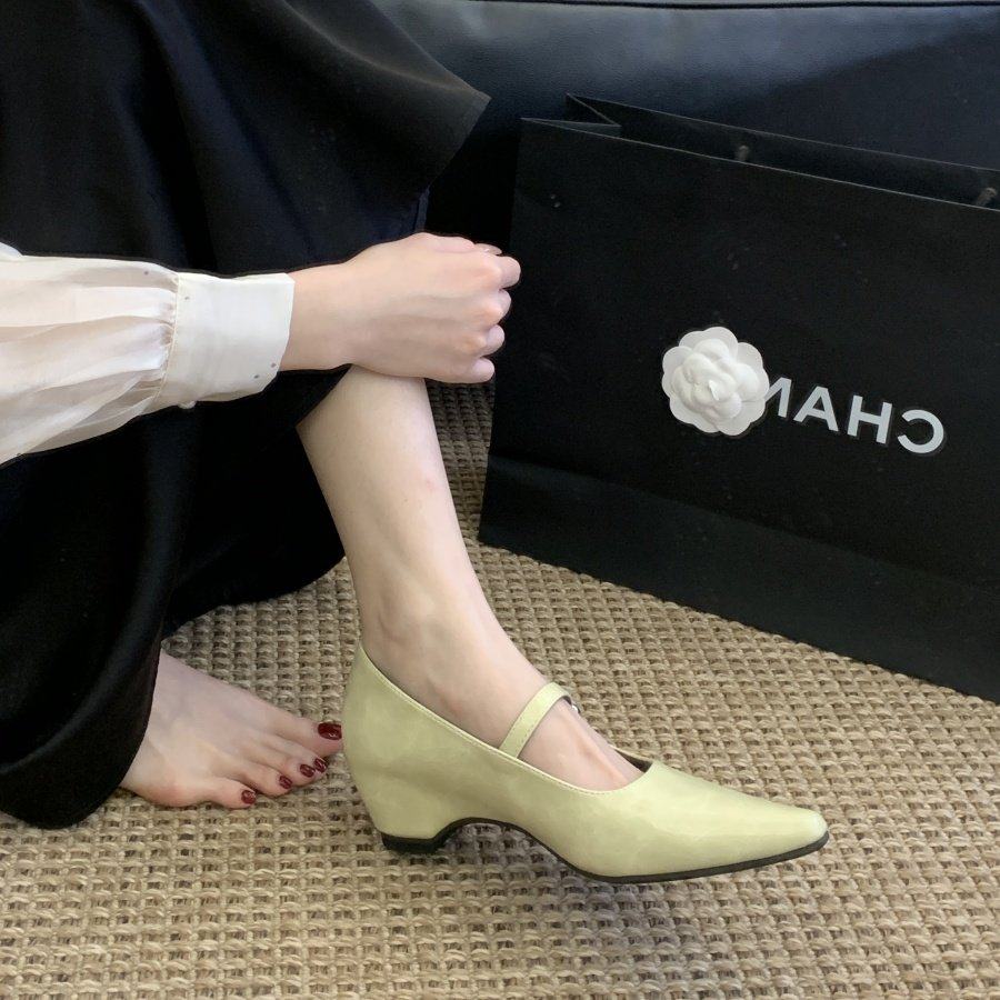 法式复古风尖头玛丽珍鞋女一字扣带内增高百搭气质通勤单鞋,淘宝优惠券,粉丝福利购,淘宝优惠卷