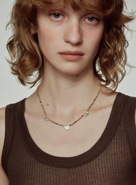 SALE E PEPE 纯银图画石壁画串珠项链