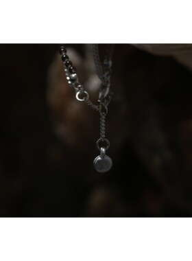 纯银茶晶双层手链手作