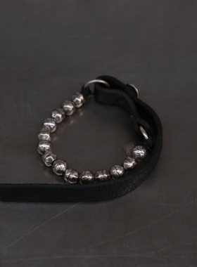 预 GOTI 工匠做旧马皮手链 925银 BR2207 意大利