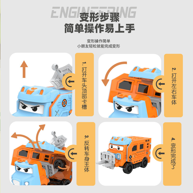 变形反转车益智儿童玩具翻翻车百变反反工程车卡通校巴男孩礼物,淘宝优惠券,粉丝福利购,淘宝优惠卷