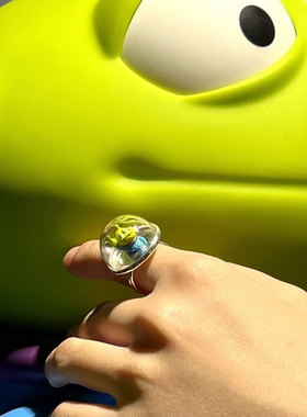 现货原创迪士尼玩总toystory三眼仔星球戒指饰品情侣个性礼品