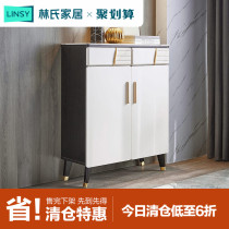 Lins Home Solid Wood Foot Dining Side Cabinet Kitchen Cupboard Home Living Room Leaning Against Wall Lockers Lins Wood Industry LS158