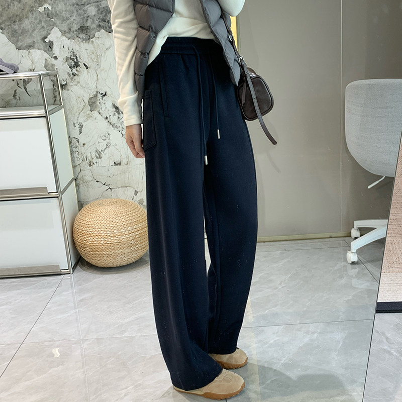 保暖加绒廓形休闲裤女秋冬加绒慵懒显瘦宽松直筒阔腿裤垂感运动裤,淘宝优惠券,粉丝福利购,淘宝优惠卷