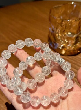 可复检纯净无暇白阿塞白水晶简约设计款礼物仙女日常